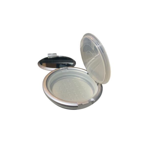 I.d. Bare Escentuals Compact Mirror Refillable Make Up Case Missing Brush Zip Ba - Picture 4 of 4